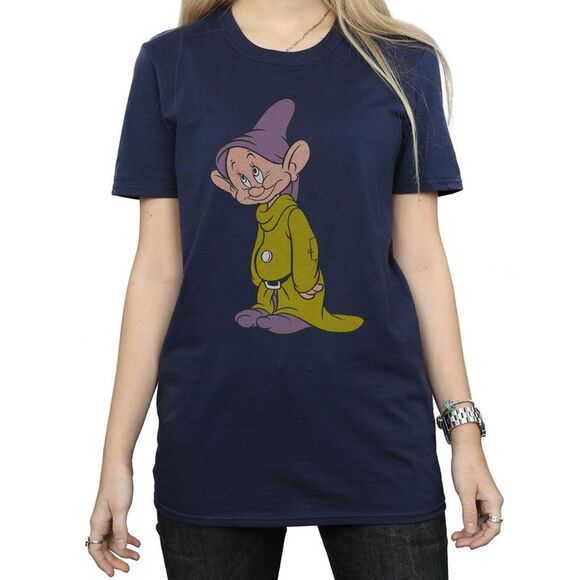 Snow White And The Seven Dwarfs Womens/Ladies Dopey Cotton Boyfriend T-Shirt / N - Picture 2 of 5